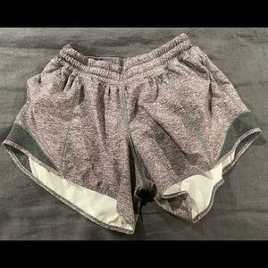 Lululemon Hotty Hot 4” lined shorts, Grey.
